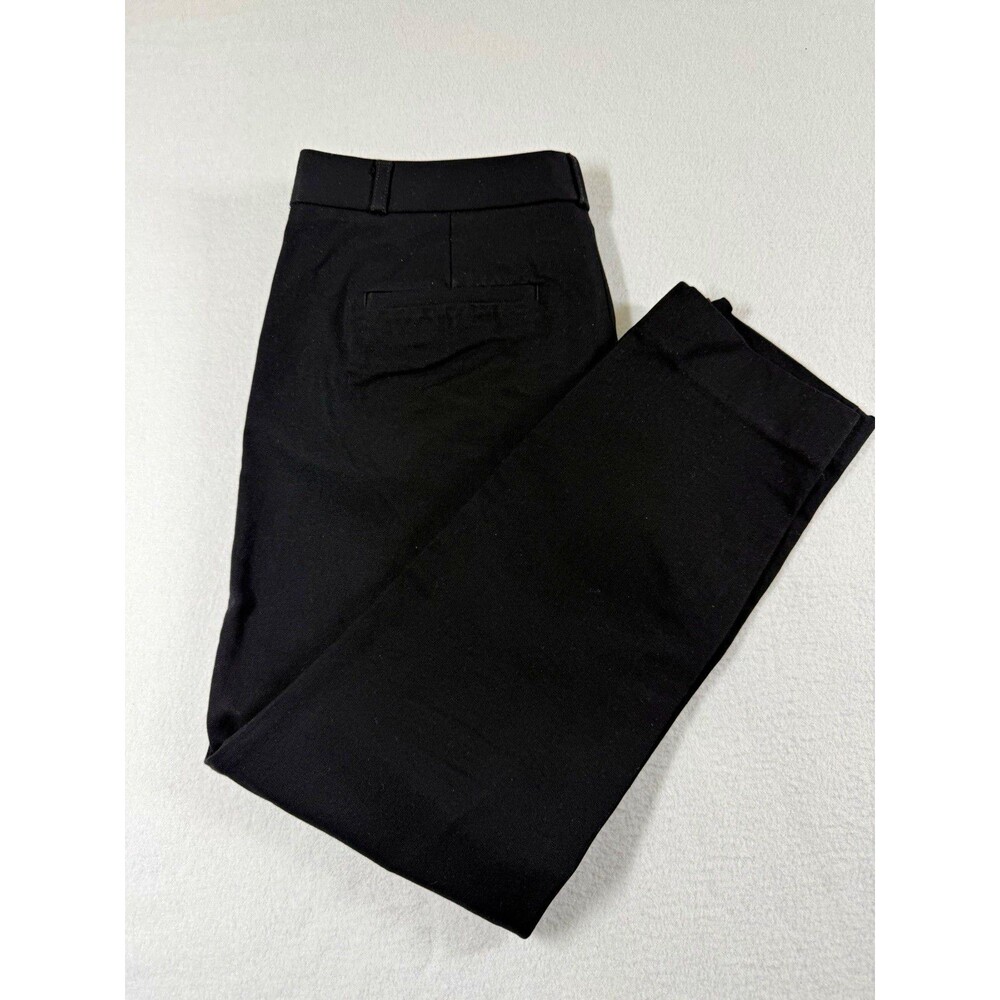 Banana Republic Womens Dress Pants Size 6 Black Slim Straight Twill Pockets 539